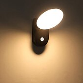 abordables luces de pared al aire libre-Sensor de movimiento de 12w, luz de pared para exteriores, control led, interruptor automático, reflector impermeable para exteriores, pasillo de jardín, terraza, puerta interior para exteriores,