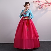 cheap Hanbok-Women&#039;s Dress Hanbok Korean Traditional Masquerade Adults&#039; Top Skirt Party