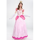 halpa Naisten puvut-Satuteema Prinsessa Peach Cosplay-Asut Loma mekko Makea Elokuva-cosplay for Naisten Aikuisten Naamiaiset Tyttöjen polttarit
