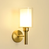 זול אורות קיר פנימיים-תאורת קיר מודרנית שטוחה, led סלון חדר שינה אור קיר נחושת 220-240v