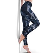 ieftine Jambiere și colanți de yoga-Pentru femei Sports Gym Leggings Pantaloni de yoga Talie Înaltă Spandex Verde Gri Mov Jambiere decupate camuflaj Controlul abdomenului Lift Fesier Îmbrăcăminte Îmbrăcăminte Yoga Fitness Gimnastic