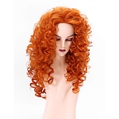 cheap Movie Character Wigs-Long Hair Curly Wavy Full Head  Wigs for Women Cosplay Party Hairpiece Halloween Wigs