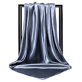 billige skjerf-1 stk 90*90cm ensfarger halsduk hijab skjerf for kvinner silke sateng pannebånd hår skjerf kvinnelige firkantede sjal hodeskjerf for damer