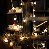  venkovní led koule koule řetězová světla 100/50/30 m víla světlo 800/400/300 led pro párty zahrada dvoře barevné romantické dekorace osvětlení IP44 vodotěsné