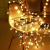  venkovní led koule koule řetězová světla 100/50/30 m víla světlo 800/400/300 led pro párty zahrada dvoře barevné romantické dekorace osvětlení IP44 vodotěsné