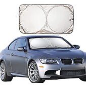 preiswerte Sonnenblenden &amp; Visiere fürs Auto-150 x 70cm Auto Sonnenschutz Sonnenschutz Front Heckscheibe Folie Windschutzscheibe Visier Abdeckung UV Schutz Reflektor Car-Styling hochwertig