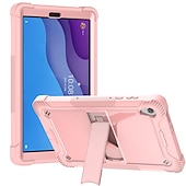 abordables lenovo casos-Tableta Carcasa Funda Para Lenovo Pestaña M10 HD M10 FHD Plus con Soporte Armor Defender Protección resistente Protector de cuerpo completo Color sólido ordenador personal Silicona