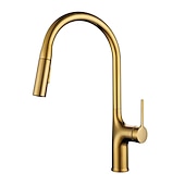 cheap Kitchen Faucets-Kitchen faucet - Single Handle One Hole Electroplated / Painted Finishes Pull-out / Pull-down / Standard Spout / Tall / High Arc Centerset Modern Contemporary Kitchen Taps