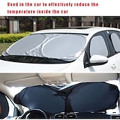 preiswerte Sonnenblenden &amp; Visiere fürs Auto-150 x 70cm Auto Sonnenschutz Sonnenschutz Front Heckscheibe Folie Windschutzscheibe Visier Abdeckung UV Schutz Reflektor Car-Styling hochwertig