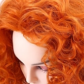 cheap Movie Character Wigs-Long Hair Curly Wavy Full Head  Wigs for Women Cosplay Party Hairpiece Halloween Wigs