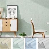 billiga Tapeter-självhäftande pvc vattentät oljesäker säckväv textur tapet kontakt papper vägg badrum köksmöbler renovering väggdekal 300*60cm