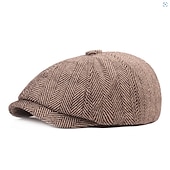 cheap Accessories and More-The Great Gatsby Gangster Retro Vintage Roaring 20s 1920s Beret Hat Men&#039;s All Costume Hat Vintage Cosplay Event / Party Festival Hat New Year