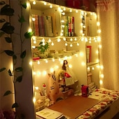  venkovní led koule koule řetězová světla 100/50/30 m víla světlo 800/400/300 led pro párty zahrada dvoře barevné romantické dekorace osvětlení IP44 vodotěsné