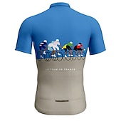 cheap Men's Jerseys-Men's Cycling Jersey Funny Short Sleeve Bike Jersey Top with 3 Rear Pockets Mountain Bike MTB Road Bike Cycling Quick Dry Reflective Strips Back Pocket Moisture Wicking Sports Pink Blue Green