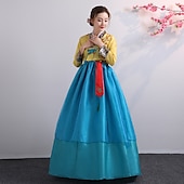 cheap Hanbok-Women&#039;s Dress Hanbok Korean Traditional Masquerade Adults&#039; Top Skirt Party