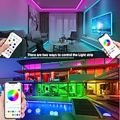 cheap WiFi&amp;Music Control-LED Strip Light RGB WiFi App Control 20m 65.6ft App Control Work with Alexa Google Assistant Color Change Music Sync for Bedroom Kitchen TV Party