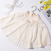 economico Stole da matrimonio-Cappotto avvolgente donna vintage elegante senza maniche avvolge con colore puro per matrimonio vestito estivo per impressionare