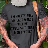 abordables T-shirt graphique pour hommes-Homme Graphique Lettre T-shirt Style décontracté Coton Manche Courte Graphique Chemise Noir Gris T-shirt confortable Rue Fête Vêtements de créateurs de mode