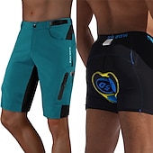 economico Pantaloncini, calzamaglie e pantaloni da uomo-WOSAWE Pantaloncini da uomo in mountain bike con pantaloncini da uomo imbottiti cinguali imbottiti rimovibili in ciclismo in poliestere estate in bici imbottiti