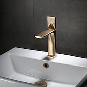 abordables Robinets de lavabo-robinet de lavabo de salle de bain - robinets de bain monotrou classiques électroplaqués