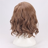 economico Parrucche dei personaggi dei film-Parrucca Corto Riccia Marrone per Uomini Parrucca Cosplay Parrucca di Halloween