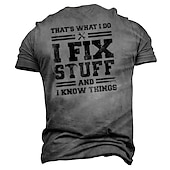 cheap Men&#039;s Funny T shirts-Men&#039;s Unisex Graphic Letter T shirt Slogan T Shirts Distressed T Shirt Short Sleeve T shirt 3D Print Crew Neck Shirt Vintage Sports Designer Outdoor Street Daily Black Blue Green Summer Clothing