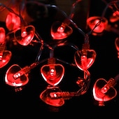 cheap Battery String Lights-1.5-20M Love Heart String Lights Good Wishes Proposal Confession Love Lantern Bedroom Room Creative Hanging Lamp LED String Lights Holiday Lights Outdoor Creative Party Batteries Powered 1Set