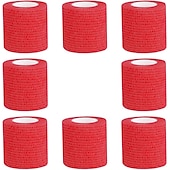 economico cucito e lavoro a maglia e uncinetto-fasciatura autoadesiva avvolgente tinta unita in tessuto non tessuto traspirante&amp;amp; involucro veterinario resistente all&#039;acqua 5x450 cm (2 pollici x 5 iarde)