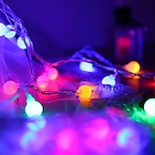  venkovní led koule koule řetězová světla 100/50/30 m víla světlo 800/400/300 led pro párty zahrada dvoře barevné romantické dekorace osvětlení IP44 vodotěsné