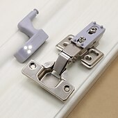 cheap Cabinet Light-10PCS LED Cabinet Light LED Inner Hinge Lamp Closet Light Battery Wireless Lamp Universal Wardrobe Cupboard Sensor Lighting
