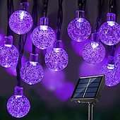 cheap Solar String Lights-Solar String Lights LED Outdoor Lights 6.5m 30 LEDs Set Mounting Bracket Warm White Wedding Party Holiday Patio Garden 3V