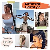 cheap Ponytails-Ponytails Extension Braided Ponytail Extension  / Classic / Women Synthetic Hair Hair Piece Natural 32 inches Party / Evening / Daily Wear / Birthda