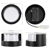 cheap Outdoor Wall Lights-Outdoor Wall Lamp Porch Lamp 12W LED Matte Black Exterior Wall Lamp 3 Colors Can be Changed Suitable for Installing Wall Courtyard Lamp Garage Aisle Backyard Garden AC85-265V