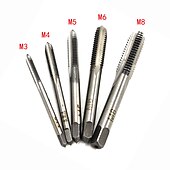 cheap Drill Bit Set-Portable 6pcs T-type Wrench Drill Set Hand Tapping Tools Machine Screw Thread Tap Twist Bit M3/M4/M5/M6/M8 Tap Set DIY Tool