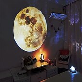 お買い得  スターギャラクシープロジェクターライト-地球の月の投影ランプスタープロジェクター惑星プロジェクター背景雰囲気は子供の寝室の壁の装飾のための常夜灯を導きました