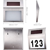 voordelige Wandverlichting buiten-solar huisnummer led adres bord adres plaque roestvrij staal deur nummer licht outdoor waterdichte led huisadres nummer indicator buiten tuin straat decoratie verlichting wandlamp