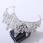 billige Tiaraer og Krone-Krone Tiara Hodebånd Rhinestone Legering Bryllup Fest  Kveld Retro Sjømat Med Krystall  Rhinestone Delt Felles Hodeplagg Hodeplagg kjoler å imponere