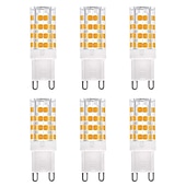cheap LED Bi-pin Lights-6pcs LED Light Bulb G9 Bi Pin Lamp 4W AC220V 52 LED SMD2835 Spotlight Chandelier Ceiling Light 40W Halogen Equivalent Warm Cold White AC110-240V Non-dimmable