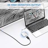levne Kabely-LITBest USB 3.0 USB C Náboje 6 Přístavy OTG Rozbočovač USB s HDMI 1.4 USB 3.0 USB C USB 3.0*1 Dodávka energie Pro