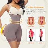 cheap Shapewear-Shapewear for Women Seamless Firm Triple Control Faja Plus Size Thigh Slimmer Tummy Control Body Shaper