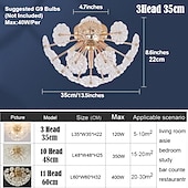 billiga Globdesign-kristallkronor koppar guld konst taklampa glas blomma konstnärlig lämplig för dekorativ belysning av sovrum garderob kök vardagsrum korridor