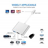 levne Kabely-LITBest USB 3.0 USB C Náboje 6 Přístavy OTG Rozbočovač USB s HDMI 1.4 USB 3.0 USB C USB 3.0*1 Dodávka energie Pro