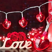 cheap Battery String Lights-1.5-20M Love Heart String Lights Good Wishes Proposal Confession Love Lantern Bedroom Room Creative Hanging Lamp LED String Lights Holiday Lights Outdoor Creative Party Batteries Powered 1Set