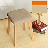 cheap Dining Chair Cover-Stretch Square Bar Stool Chair Covers Seat Slipcover for Dining Hotel Bar Elastic Grey Green Plain Solid Soft Durable Washable