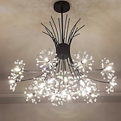 voordelige Kroonluchters-13/19 gehoord moderne vuurwerk kroonluchter g4 lamp cap crystal paardebloem art kroonluchter plafondlamp in woonkamer slaapkamer en eetkamer