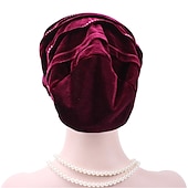 economico Cappelli-hijab interno di colore solido berretti turbante musulmano per le donne con trapano etnico islamico avvolgere testa turbante pronto da indossare hijab bonnet