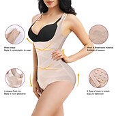cheap Shapewear-Shapewear Bodysuit for Women Tummy Control Butt Lifter Panty Hi-Waist Trainer Stomach Body Shaper Slimming Girdles