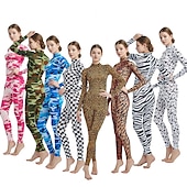 olcso Mintás-zentai öltöny cosplay jelmez gyerek női lycra spandex állat szőr minta leopárd terepszínű halloween karnevál
