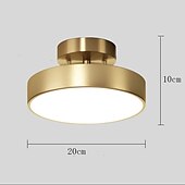 preiswerte Einbauleuchten-20cm Insel Design Deckenleuchten Kupfer Messing modern 220-240v