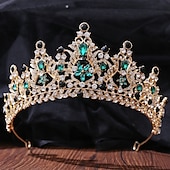 billige Tiaraer og Krone-Krone Tiara Hodebånd Rhinestone Legering Bryllup Fest  Kveld Retro Sjømat Med Krystall  Rhinestone Delt Felles Hodeplagg Hodeplagg kjoler å imponere